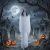 Halloween dekoráció világító szemekkel és ijesztő hangokkal