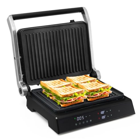 Három az 1-ben 1200 W-os Panini Press Grill tapadásmentes lapokkal, elektromos grill