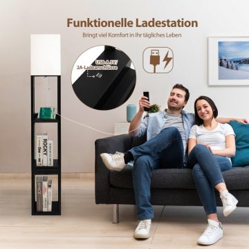   Modern polcos állólámpa Dimmable állólámpa fiókkal 26 x 26 x 159,5 cm
