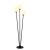Állólámpa 153 cm, állólámpa 3 db E27 foglalattal, olvasólámpa, 3 db lámpabúrával, fekete