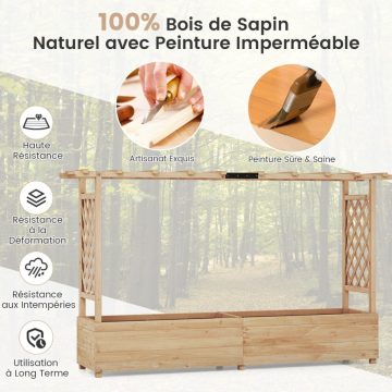   Emelt ágy rácsos és amp; függőtetős Vetőgép rácsos Natural