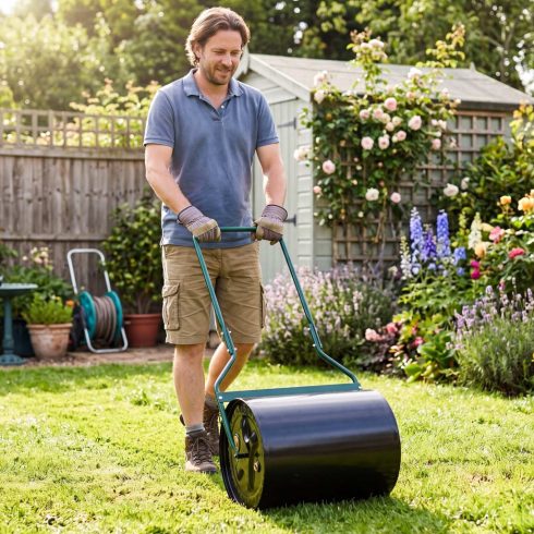 Fűhenger 16 gallonos víz/szandék töltetű kertihenger szivárgásmentes beömlővel