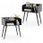   2 szintes Mid Century modern éjjeliszekrény nappali hálószobához, 2 részes fekete