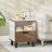 Mid Century modern éjjeliszekrény fehér fiókkal