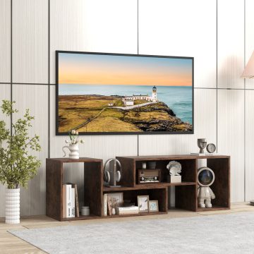   2 darabos Konzol TV állvány Modern Minimalista Szórakoztató Központ - Rusztikus Barna