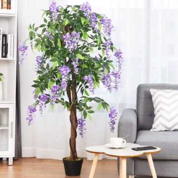 Mesterséges wisteria virágos fa 150 cm