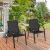 2 db Patio Outdoor étkező szék karfával - fekete