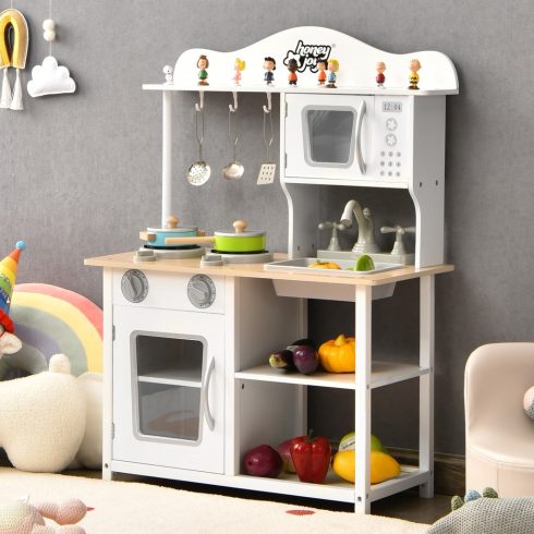 Oktató, játszókonyha gyerekeknek Pretend Play főzőkészlettel kisgyermekek számára