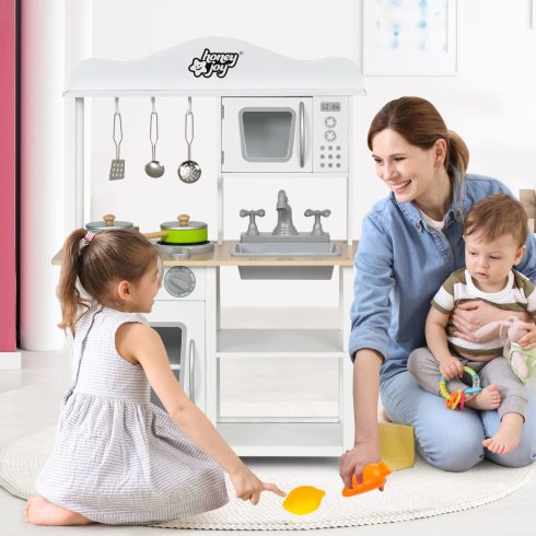 Oktató, játszókonyha gyerekeknek Pretend Play főzőkészlettel kisgyermekek számára