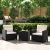 3 részes teraszbútor szett edzett üveg fehér dohányzóasztallal