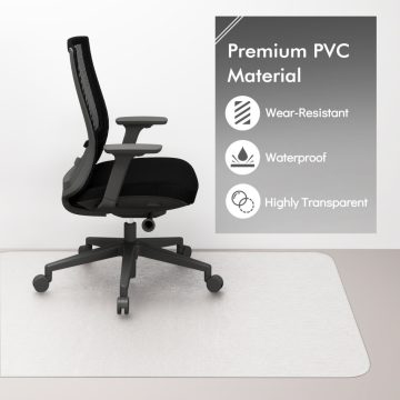   180 x 160 cm Irodai szék szőnyeg Átlátszó PVC padlóvédő szőnyeg