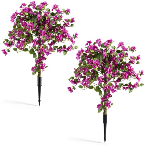 2 csomag mesterséges Bougainvillea fák földelt tüskével és PE-törzsekkel a tornáchoz
