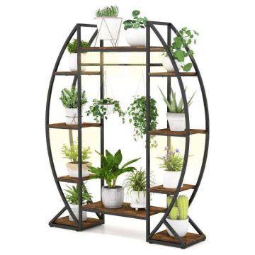   160 cm magas beltéri növénytartó állvány Grow Lights-Coffee-val