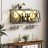   Falra szerelhető bortartó 16 színű LED fénycsíkkal, 6 pohártartóval, 39 borosüveg és 12 pohár rusztikus barna számára