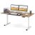 Elektromos állóasztal 140 x 70 cm, állítható magasságú íróasztal ergonomikus ülő-álló íróasztal bézs