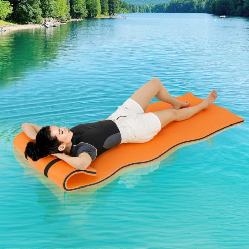 3 rétegű szakadásálló, relaxáló hab úszó párna - narancs