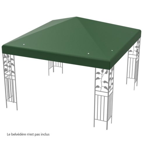 Pavilon csere ernyő napernyő tépőzárral 300 x 300 cm sötétzöld