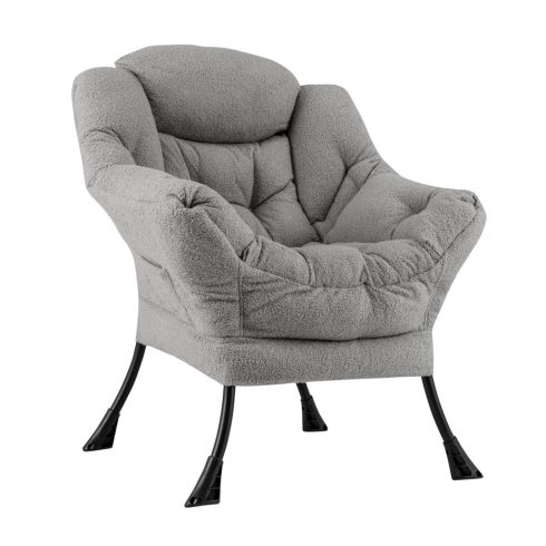 Sherpa kárpitozott kiemelő szék Cozy fejpárnával, szürke színnel