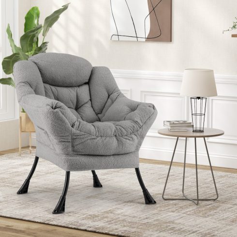 Sherpa kárpitozott kiemelő szék Cozy fejpárnával, szürke színnel