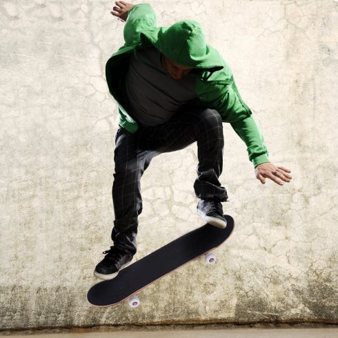 Gördeszka komplett tábla Funboard minicruiser fa deszka Longboard 20x79cm-fekete