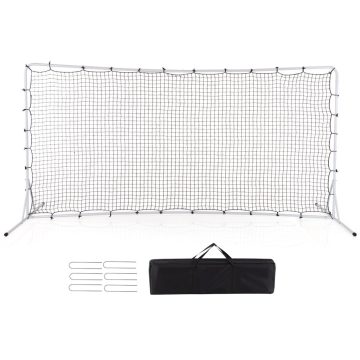   375 cm x 185 cm foci visszapattanó háló hordtáskával-fehér