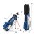 Balkezes állványos golfütők komplett készlet #1 Driver 460CC Wood #3 Hybrid #4 fejvédővel #6 #7 #8 #9 Irons Blue