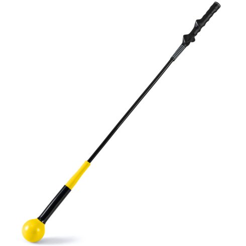 40 hüvelykes Golf Swing edzősegéd súlyozott fejjel a tapadásért, ritmus, egyensúly - sárga