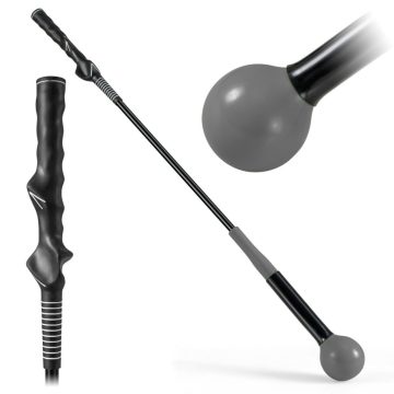   Súlyozott markolatfej bemelegítő bot, Golf Swing edzéssegéd szürke