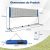 5,1 m hordozható tollaslabda háló ütőkkel, állítható magasságú tollaslabda készlet 2 tollaslabdával, lábtartóval és meghúzó párnákkal - kék