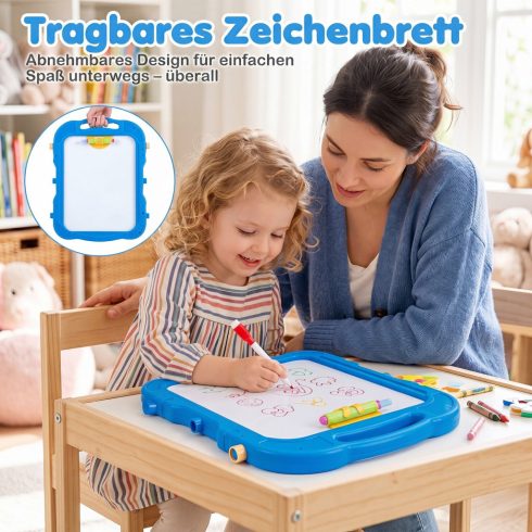 Művészi festőállvány gyerekeknek állítható magasságú, kék színű