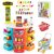 Szupermarket játékkészlet gyerekeknek 76 darabos Pretend Play élelmiszerbolt készlet - kék