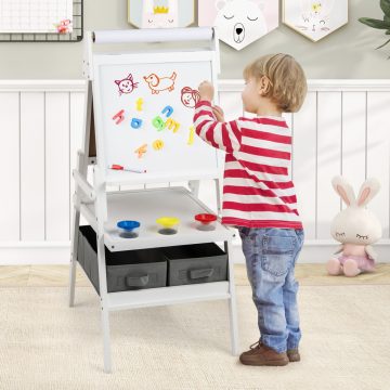   Kétoldalas gyerekfestőállvány mágneses táblával és fehér táblával