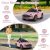 Elektromos Játékautó Gyerekeknek, 2V, Távirányítóval, Hivatalosan Engedélyezett Aston Martin, Kormány, Zene és LED Fények, 3-8 éves korig, Rózsaszín
