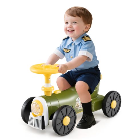 Ride on Toy kormánykerékkel és vonatsíp hanggombbal – zöld