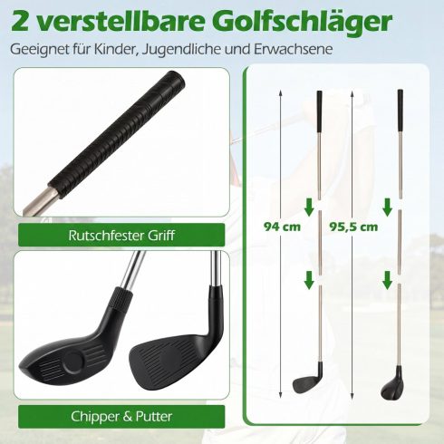 71 x 71 hüvelykes golfforgácsoló játékkészlet beltéri és kültéri gyakorlatokhoz