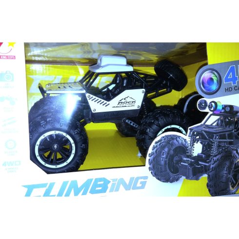 1:18 Távirányítós Sziklamászó Terepjáró HD Wifi Kamerával 4 WD hajtás 3.7V Akku Kamerás Autó
