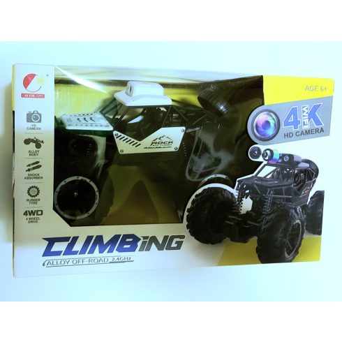 1:18 Távirányítós Sziklamászó Terepjáró HD Wifi Kamerával 4 WD hajtás 3.7V Akku Kamerás Autó