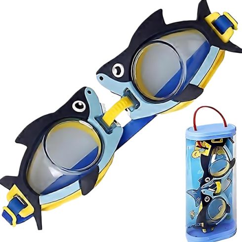 Aranyos cápa figurás gyerek úszószemüveg – búvárszemüveg gyerekeknek víz alatti játékhoz