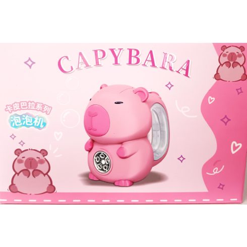 Capybara Automatikus buborékfújó gép gyerekeknek buborék fújó megoldásokkal Aranyos Capybara buborékkészítő játék 3 4 5 6 éves fiúknak és lányoknak, Beltéri és kültéri nyári játékok