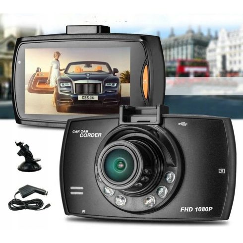 CarCam Stílusú Autós Kamera - Menetrögzítő - 2,4" - Full HD Éjjellátó Funkcióval Magyar Menü