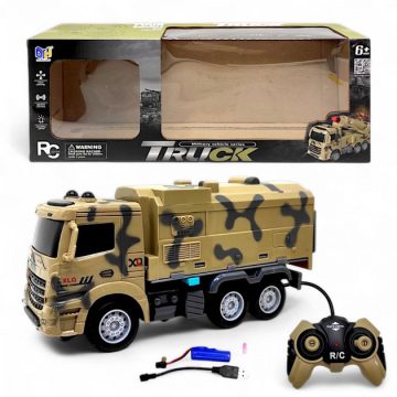   Rádióvezérlésű katonai teherautó (21 cm) Da Hua Toys DH666-9E