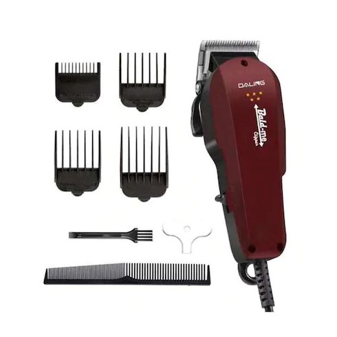 Daling Professzionális Hajvágó Rozsdamentes Acél Pengével Bordó Színben - DL-1100