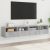 2 db betonszürke szerelt fa fali TV-szekrény 80 x 30 x 30 cm