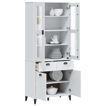   VIKEN fehér tömör fenyőfa magasszekrény 80 x 40 x 190 cm