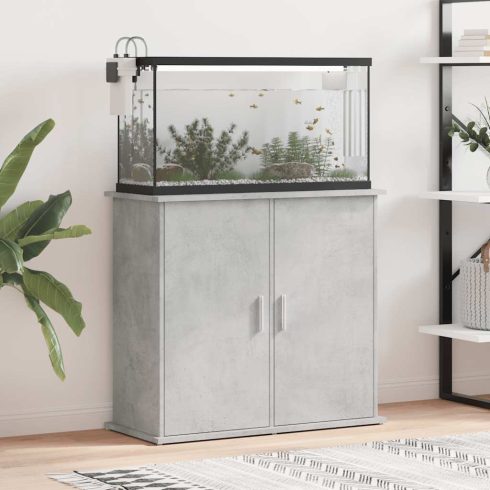 Betonszürke akváriumállvány 81 x 36 x 73 cm rétegelt fából