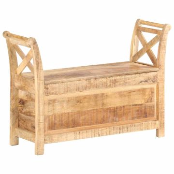 Tömör mangófa előszobai pad 103 x 33 x 72 cm