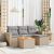 Patio Sofa Set 4-személyes Keverék bézs és világos szürke