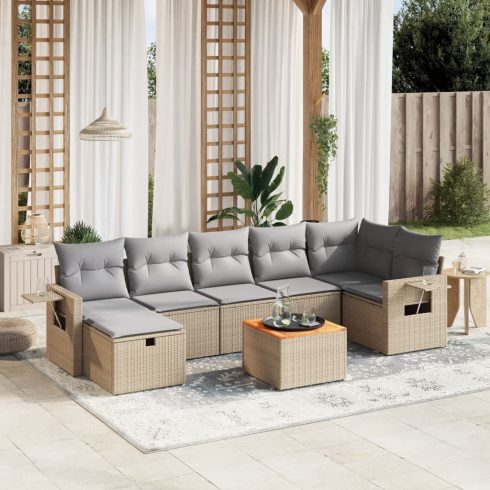 Patio Sofa Set 7-személyes Keverék bézs és világos szürke