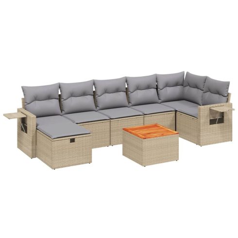 Patio Sofa Set 7-személyes Keverék bézs és világos szürke