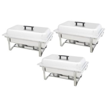 3 részes rozsdamentes acél chafing készlet